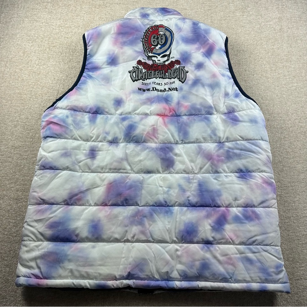 Grateful Dead Red Sox 2025 Puffer Vest SGA 60th Anniversary Fenway Park Tie Dye